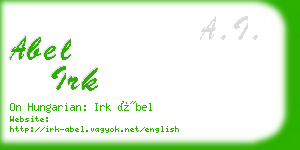 abel irk business card